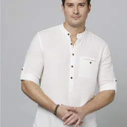 Celio Classic Mandarin Collar Cotton Casual Shirt-picture-34