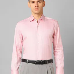 Luxure by Louis Philippe Grid Tattersall Checked Pure Cotton Formal Shirt-image-84