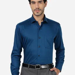 METAL Slim Fit Spread Collar Pure Cotton Formal Shirt-picture-11