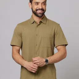 Celio Classic Spread Collar Cotton Casual Shirt-picture-11