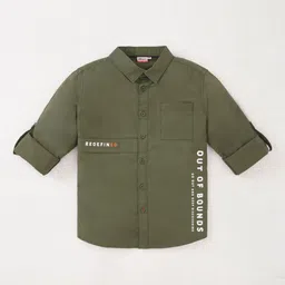 edheads Boys Typography Printed Spread Collar Cotton Casual Shirt-image-44