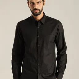 Indian Terrain Slim Fit Opaque Pure Cotton Casual Shirt-image-26
