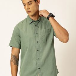 Thomas Scott Premium Spread Collar Cotton Linen Short Sleeves Casual Shirt-picture-44
