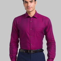 Park Avenue Slim Fit Self Design Textured Long Sleeves Cotton Formal Shirt-picture-19
