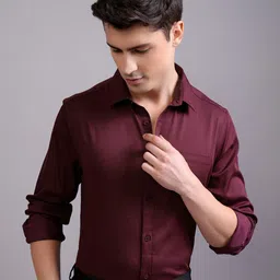 HIGHLANDER Men Slim Fit Opaque Casual Shirt-picture-26