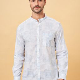BYFORD by Pantaloons Mandarin Collar Cotton Casual Shirt-picture-2