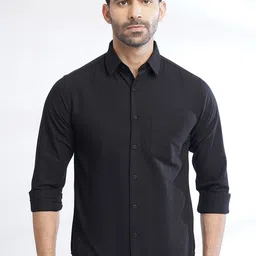 Greenfibre Spread Collar Slim Fit Cotton Casual Shirt-image-19