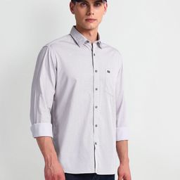 Arrow Sport Slim Fit Geometric Printed Spread Collar Long Sleeves Casual Shirt-picture-31