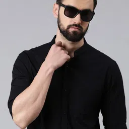 THE SOUL PATROL Band Collar Regular Fit Pure Cotton Casual Shirt-picture-14