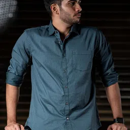 URBARO Men Smart Slim Fit Opaque Casual Shirt-image-42