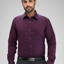 Park Avenue Men Opaque Solid Spread Collar Formal Shirt-image-97