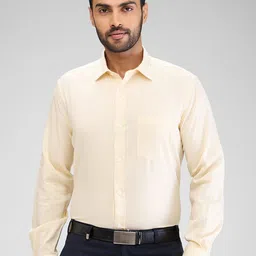 Park Avenue Men Opaque Striped Spread Collar Formal Shirt-image-41