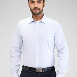 Park Avenue Men Opaque Textured Spread Collar Formal Shirt-picture-34