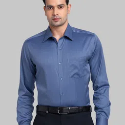 Park Avenue Men Solid Opaque Spread Collar Formal Shirt-picture-40