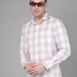Crimsoune Club Classic Slim Fit Gingham Checked Pure Cotton Casual Shirt-picture-14