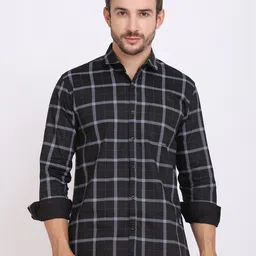 HANUMNTRA Tartan Checked Comfort Regular Fit Opaque Casual Shirt-picture-40