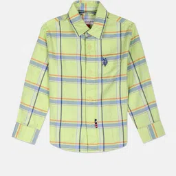 U.S. Polo Assn. Kids Boys Tartan Checks Cotton Casual Shirt-picture-11