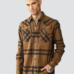 Bonkers Corner Checked Cotton Casual Shirt-picture-10