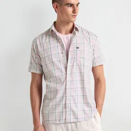 Arrow Sport Tartan Checked Pure Cotton Casual Shirt-image-59