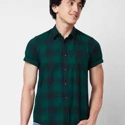SPYKAR Tartan Checked Casual Shirt-image-25