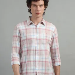 Bushirt Men Classic Tartan Checks Opaque Checked Casual Shirt-image-30