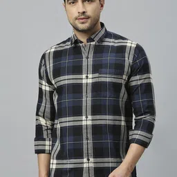 Klub Fox Men Slim Fit Tartan Checks Opaque Checked Casual Shirt-picture-10