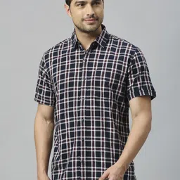 Klub Fox Men Slim Fit Tartan Checks Opaque Checked Casual Shirt-picture-27