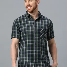 Klub Fox Men Slim Fit Tartan Checks Opaque Checked Casual Shirt-picture-40