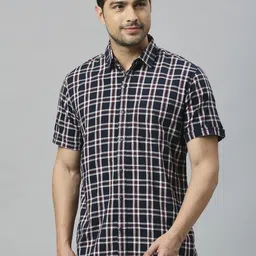 Klub Fox Men Slim Fit Tartan Checks Opaque Checked Casual Shirt-picture-11