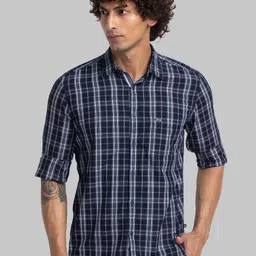 Parx Slim Fit Tartan Checked Opaque Cotton Casual Shirt-picture-30