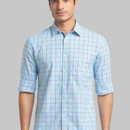 Parx Men Slim Fit Opaque Checked Casual Shirt-picture-20