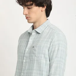 THE BEAR HOUSE Men's Checkered Slim Fit Casual Shirt-picture-37