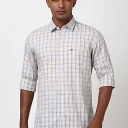 Peter England Casuals Men Checked Cotton Slim Fit Casual Shirt-picture-27