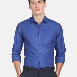 Arrow Men Self Design Slim Fit Cotton Formal Shirt-picture-24