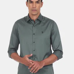 u.s. polo assn. U S Polo Assn Men Green Casual Shirt-picture-19