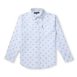 Gini and Jony Boys White Classic Floral Printed Casual Shirt-picture-10