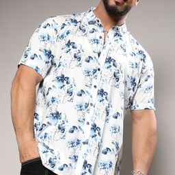 Instafab Plus Classic Floral Printed Casual Shirt-picture-7