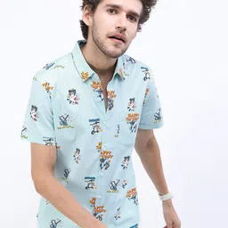 KETCH Men Blue Slim Fit Printed Casual Shirt-picture-16