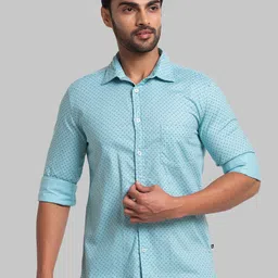 Parx Men Green Slim Fit Printed Casual Shirt-picture-32