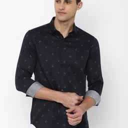SIMON CARTER LONDON Men Navy Blue Slim Fit Printed Casual Shirt-picture-37