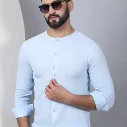 Indian Needle Men Classic Opaque Printed Casual Shirt-image-86