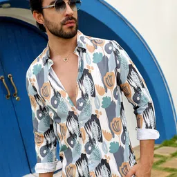 Campus Sutra Classic Abstract Printed Casual Shirt-image-89