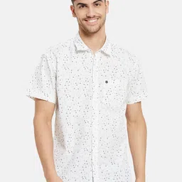 METTLE Micro Ditsy Printed Cotton Casual Shirt-picture-33