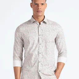 Flying Machine Slim Fit Floral Printed Pure Cotton Casual Shirt-picture-13