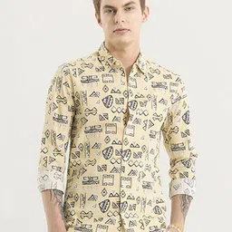 Snitch Men Straight Slim Fit Floral Opaque Printed Casual Shirt-picture-20