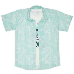 CAVIO Boys Comfort Abstract Printed Casual Pure Cotton Shirt With T-Shirt-picture-34