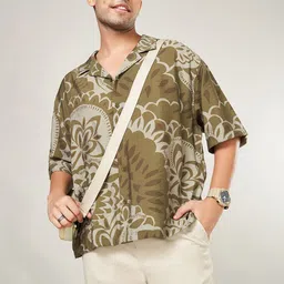 Urban Ranger by pantaloons Men Boxy Floral Opaque Printed Casual Shirt-image-23