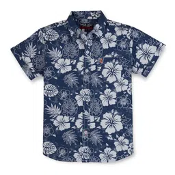 Gini and Jony Boys Floral Short Sleeves Spread Collar Cotton Opaque Printed Casual Shirt-image-70