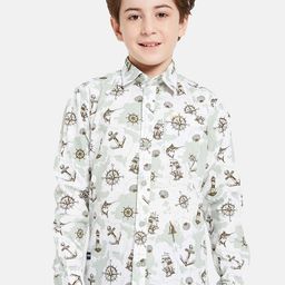 Octave Boys Graphic Opaque Printed Cotton Casual Shirt-picture-10