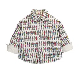StyleCast x Revolte Boys Conversational Printed Cotton Spread Collar Curved Casual Shirt-picture-46